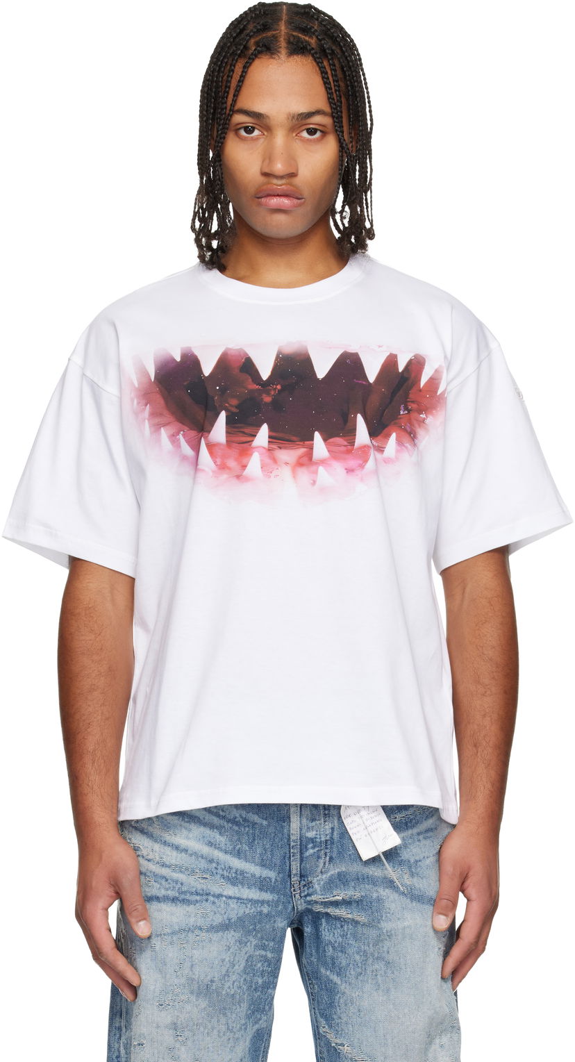 Majica kratkih rukava Diesel Shark Mouth Graphic T-shirt Bijela | A19617-0PLAT-100