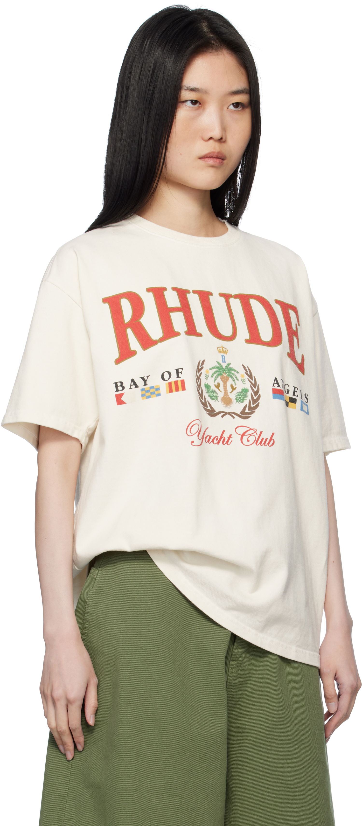 Majica kratkih rukava Rhude Rhude 'Bay Of Angels Yacht' T-Shirt Bež | RHPS25TT01012, 1