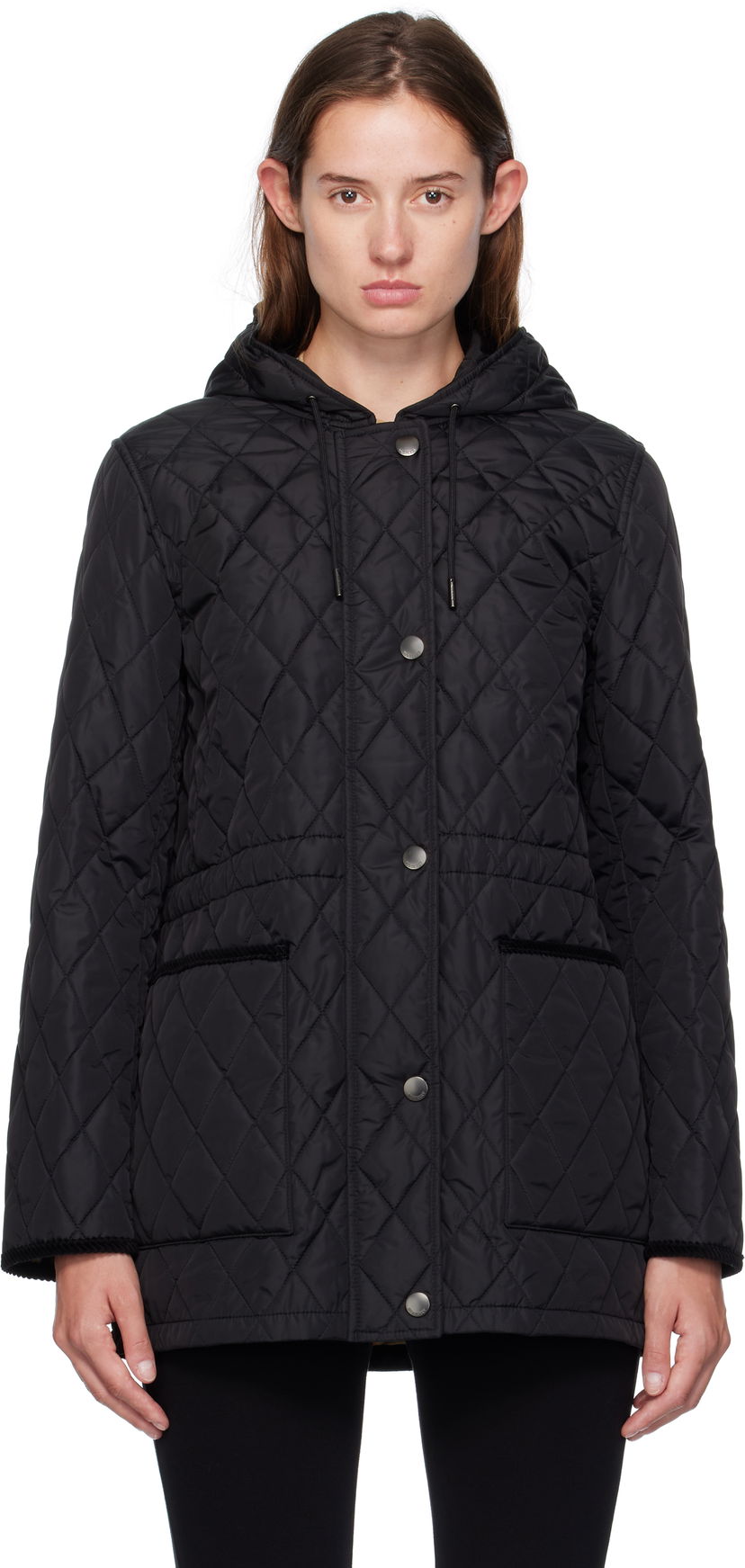 Kaputi Burberry Burberry Quilted Nylon Hooded Coat Crna | 8113825