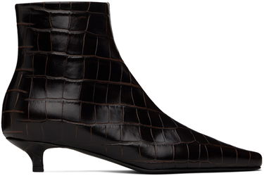 Tenisice i cipele TOTEME TOTEME 'The Slim' Kitten Heel Ankle Boots Smeđa | 241-WAS940-LE0023, 0