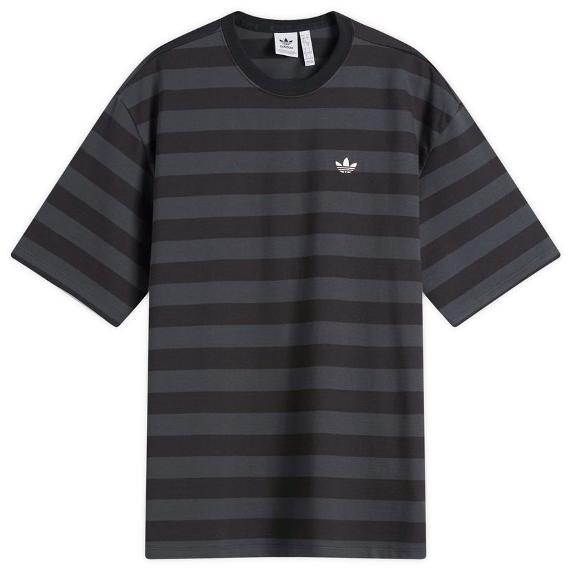 Majica kratkih rukava adidas Originals Women's Striped Short Sleeve T-Shirt, Size X-Small Crna | KF2321