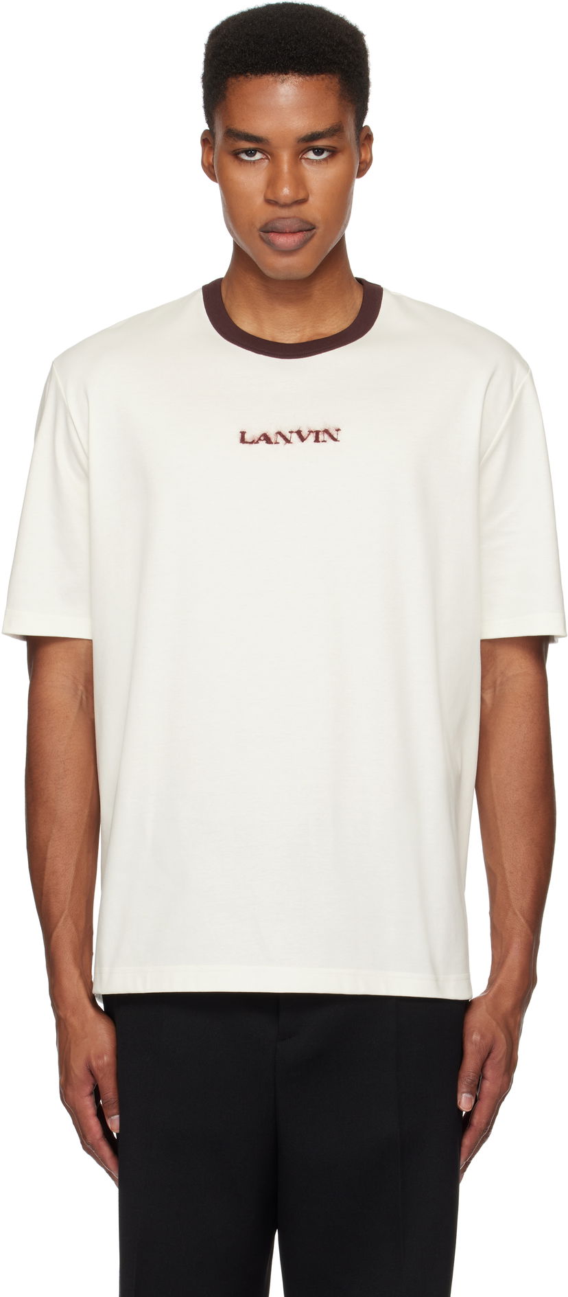Majica kratkih rukava LANVIN Lanvin Mohair Logo T-Shirt Bijela | RM-TS0032-J154-H24