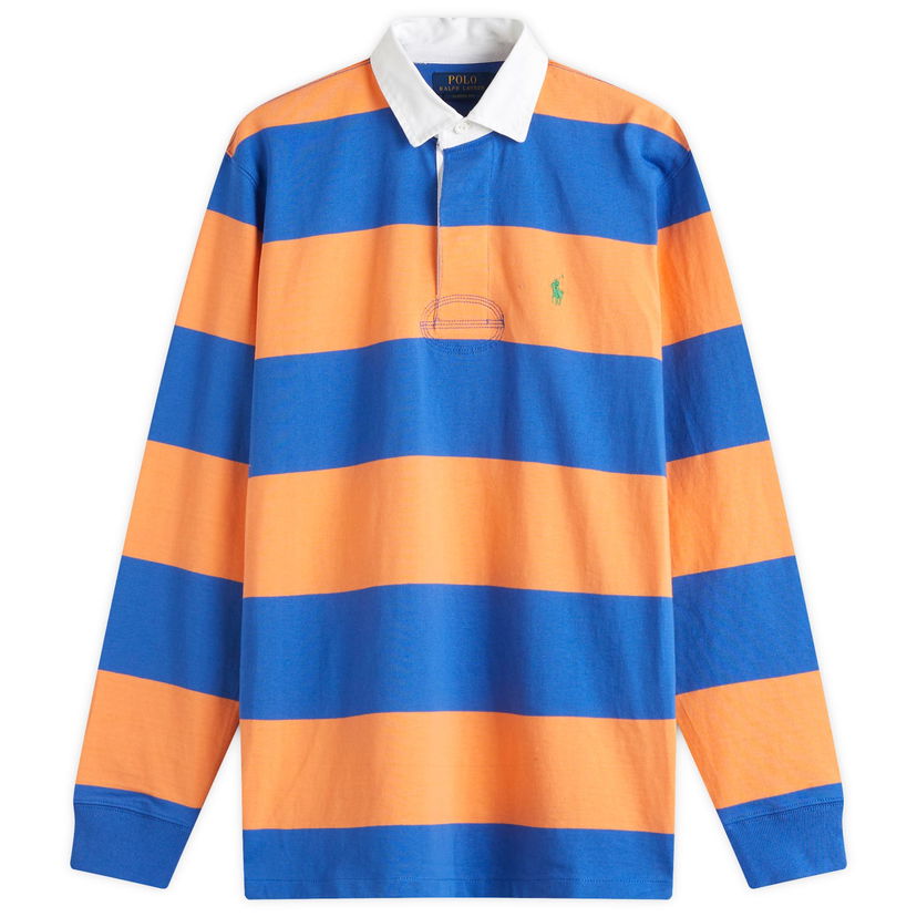Polo majica Polo by Ralph Lauren Ralph Lauren Long Sleeve Rugby Shirt, Size Large Narančasta | 710900566017