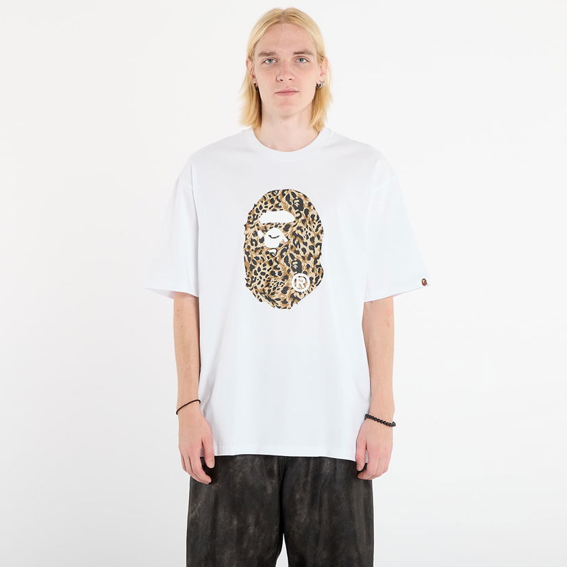 Majica kratkih rukava BAPE Wild Leopard Pattern Ape Head Relaxed Fit T-Shirt S Bijela | 001TEL801306MWHT