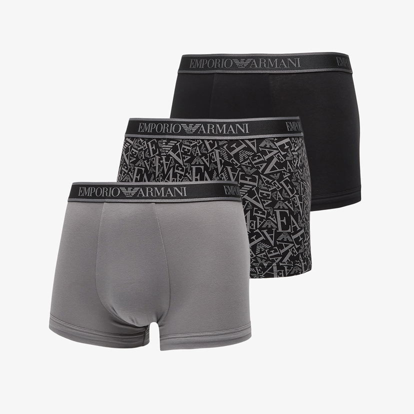Bokserice Emporio Armani EA7 Bottom Trunk 3-Pack Blk/ Blk-Shade/ Shade Crna | EM000370AF10779MC198