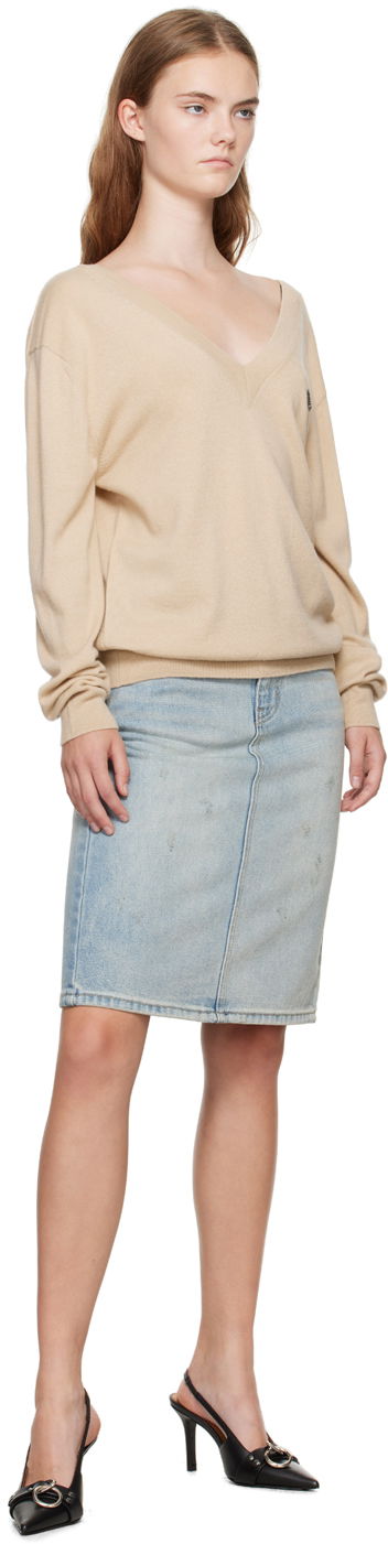 Džemper We11done Deep V-Neck Sweater Bež | WD-KT2-24-642-W-BG, 3