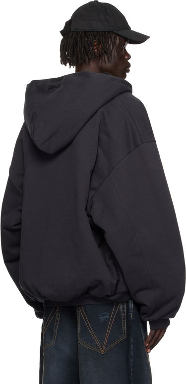 Dukserice VETEMENTS VETEMENTS Puffed Oversized Zip-Up Hoodie Crna | UH76ZU860B, 2