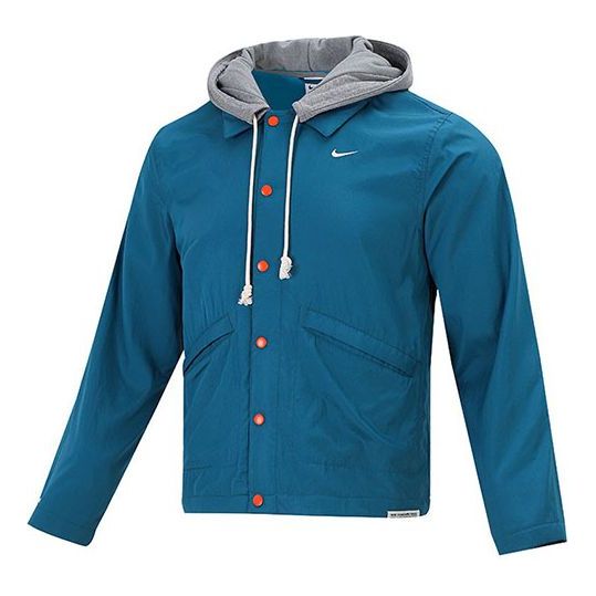 Vjetrovka Nike Therma-FIT Standard Issue Fleece Lined Coach Jacket Plava | DA6858-404