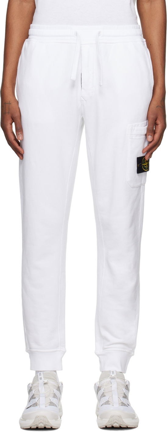 Trenirka Stone Island Patch Sweatpants Bijela | 801564551