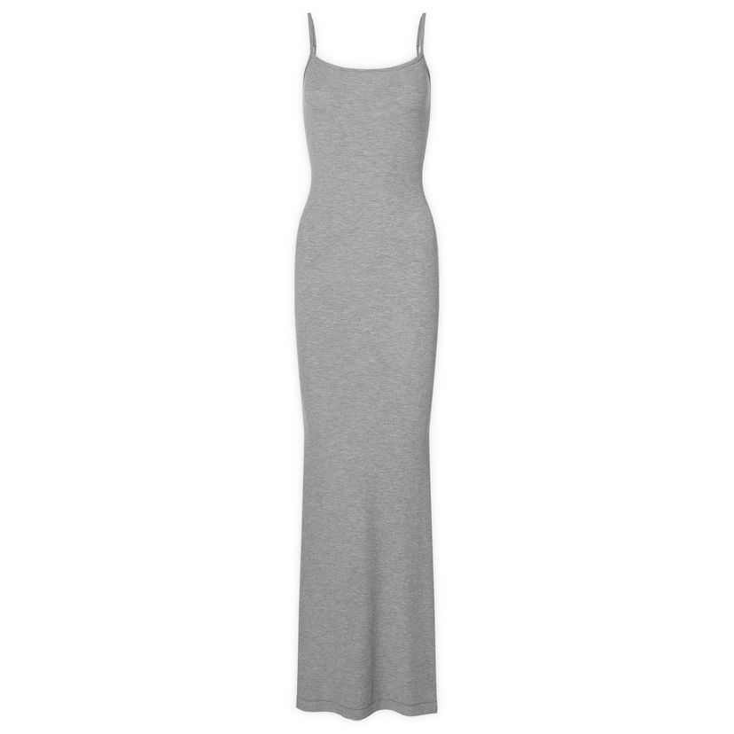 Haljina SKIMS Soft Lounge Long Slip Dress Siva | AP-DRS-0596-HG