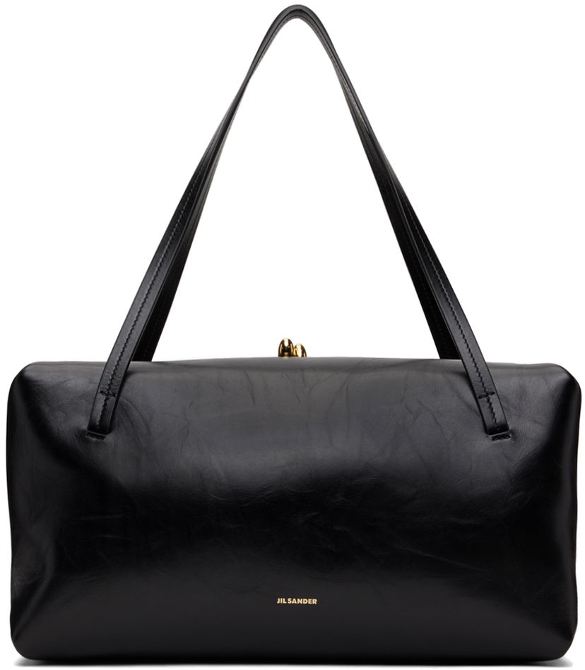 Torba za rame Jil Sander Pillow Handle Leather Shoulder Bag Crna | J08WD0065_P5636