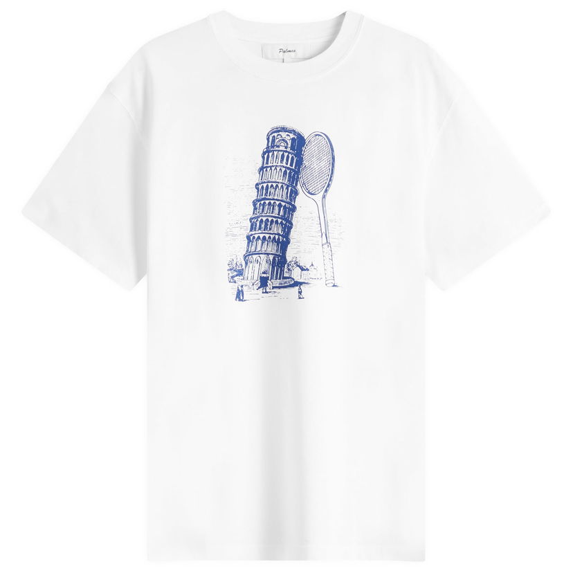 Majica kratkih rukava Palmes Palmes Tower Graphic T-Shirt, Size Large Bijela | P10-0041-001