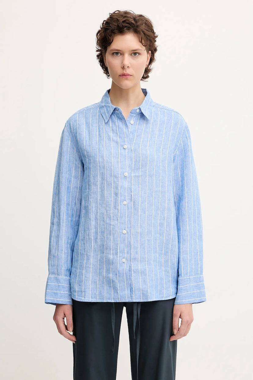 Košulja Samsoe Samsoe Samsoe Samsoe SANOT Relaxed Linen Shirt Plava | F25100015