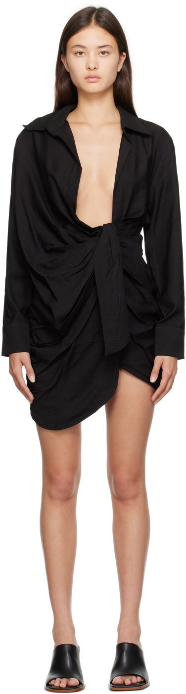 Haljina Jacquemus Le Papier 'La Robe Bahia' Crna | 21H213DR009-1020, 0