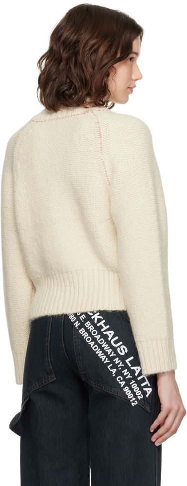 Džemper Eckhaus Latta Eckhaus Latta Fisherman's Bomber Cardigan Bijela | 8264-EL-PF25-EG -, 2