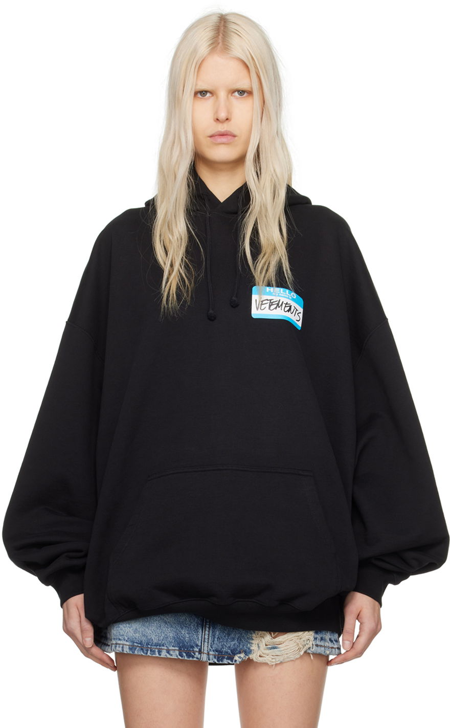 Dukserice VETEMENTS 'My Name Is' Hoodie Crna | UE64HD900B, 0