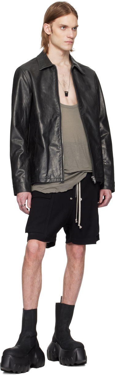Jakna Rick Owens Rick Owens Hollywood Brad Leather Jacket Crna | RU01E5764 LTP, 3