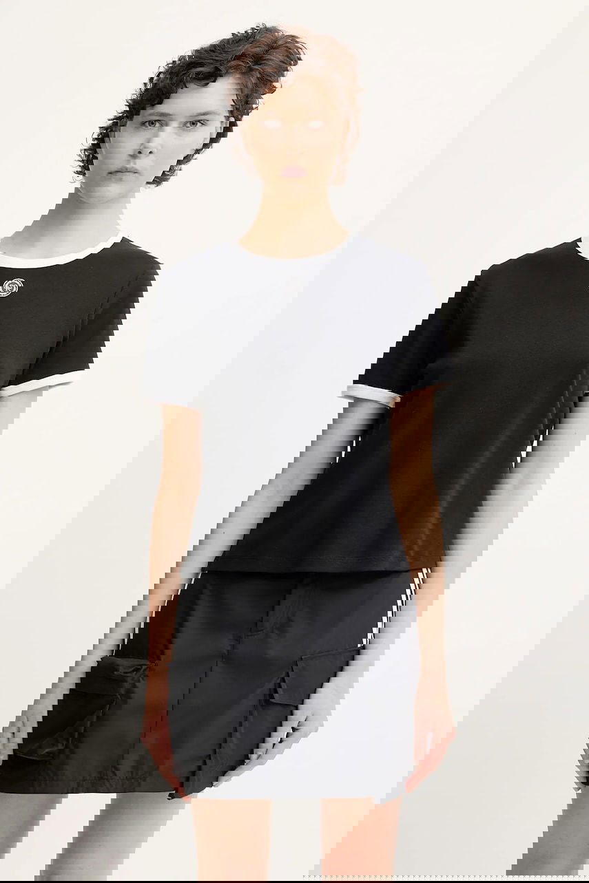 Majica kratkih rukava Sporty & Rich Sporty & Rich Srhwc Ringer T-Shirt Crna | TO081622305BA01, 0