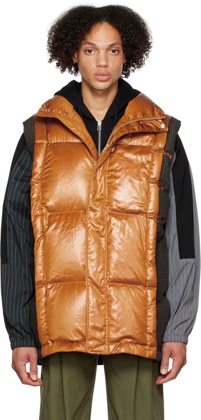 Prsluk Feng Chen Wang Feng Chen Wang Deconstructed Down Vest Smeđa | FUF14VS04