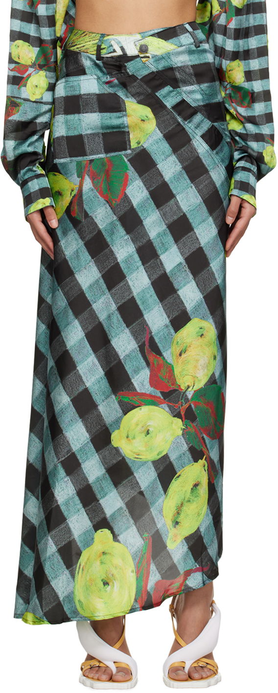 Suknja Ottolinger Ottolinger Lemon Gingham Maxi Skirt Višebojno | 1100904