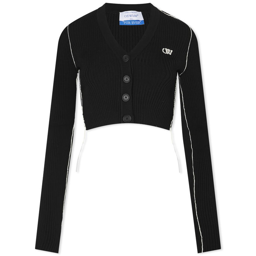 Džemper Off-White Outline Crop Cardigan Crna | OWHB029C99KNI0011017