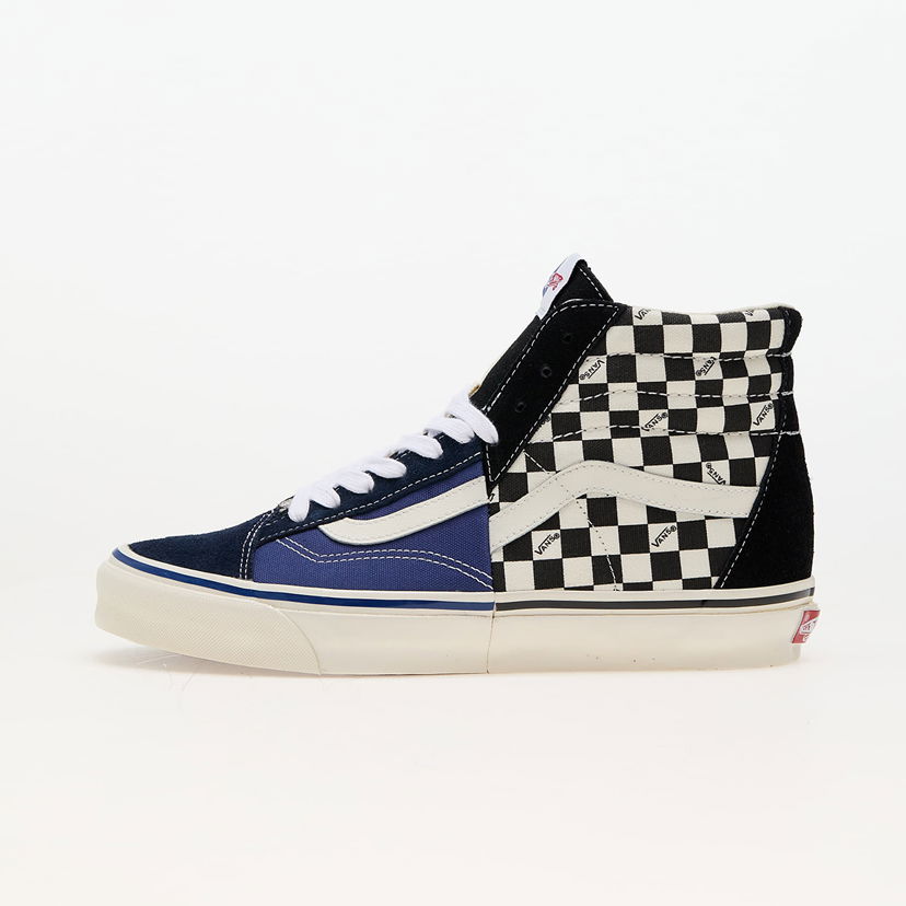 Skateboarding Vans Clash The Wall LX Suede/Canvas Black Checkerboard Tamnoplava | VN000CNKBKC1