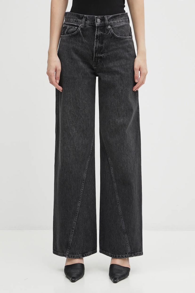 Jeans Anine Bing brie High Waist Wide Leg Jeans Crna | A.06.11246