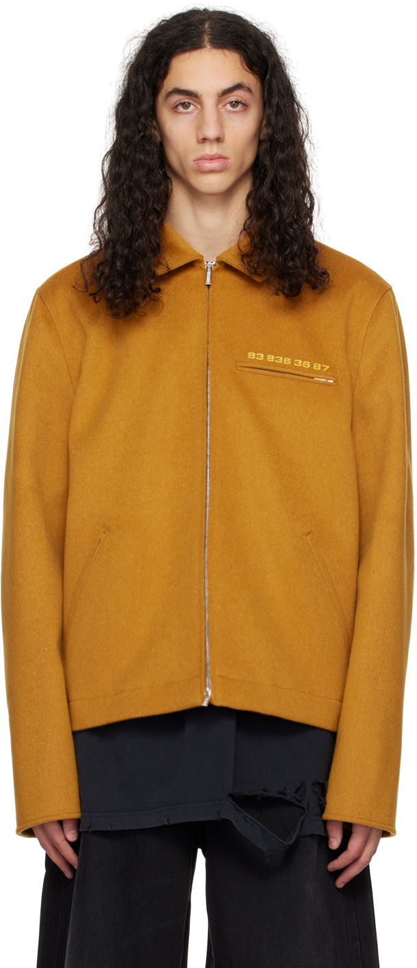 Jakna VETEMENTS VTMNTS Felted Zip-Up Jacket Žuta | VL14JA480M