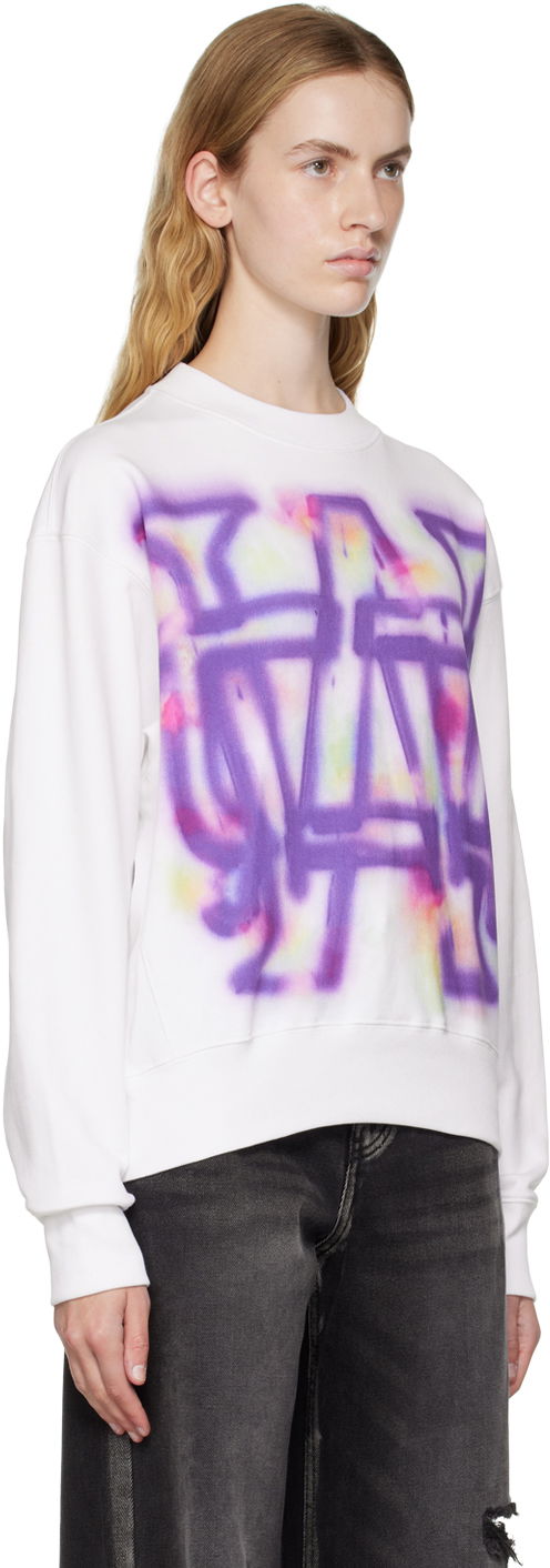 Džemper We11done We11done Rainbow Symbol Sweatshirt Bijela | WD-TS3-22-829-U-WH, 1