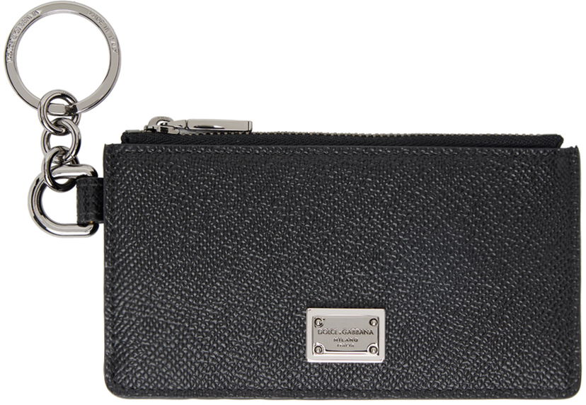 Novčanik Dolce & Gabbana Black Logo Plaque Card Holder Crna | BP2524AG219