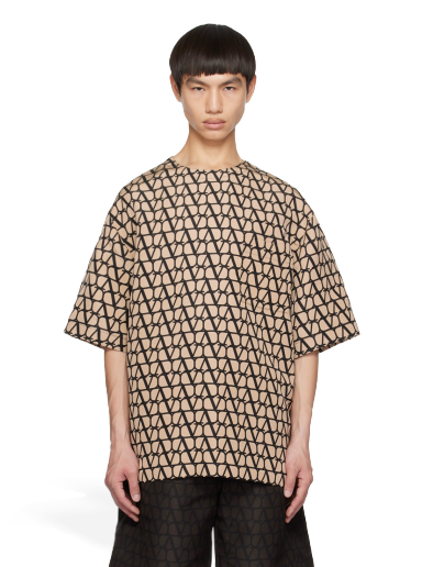 Majica kratkih rukava Valentino Printed T-Shirt Bež | 2V0CJI209D0