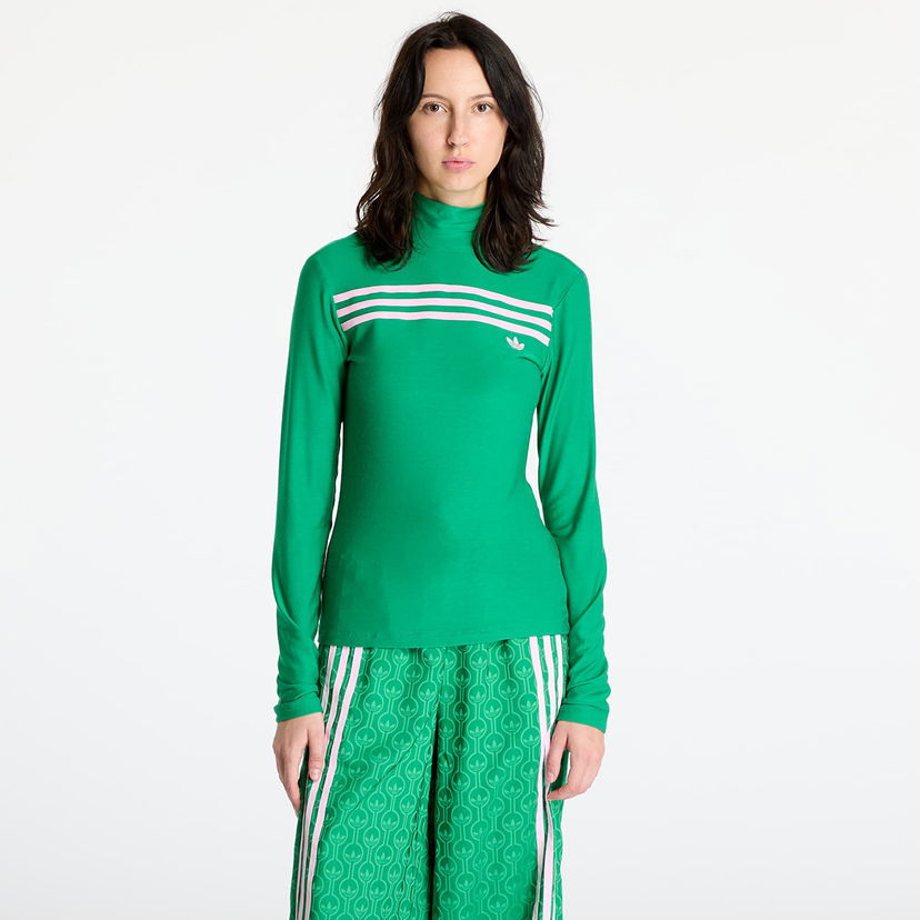 Majica kratkih rukava adidas Originals Longsleeve 3-Stripe Tee Green Zelena | JN8314