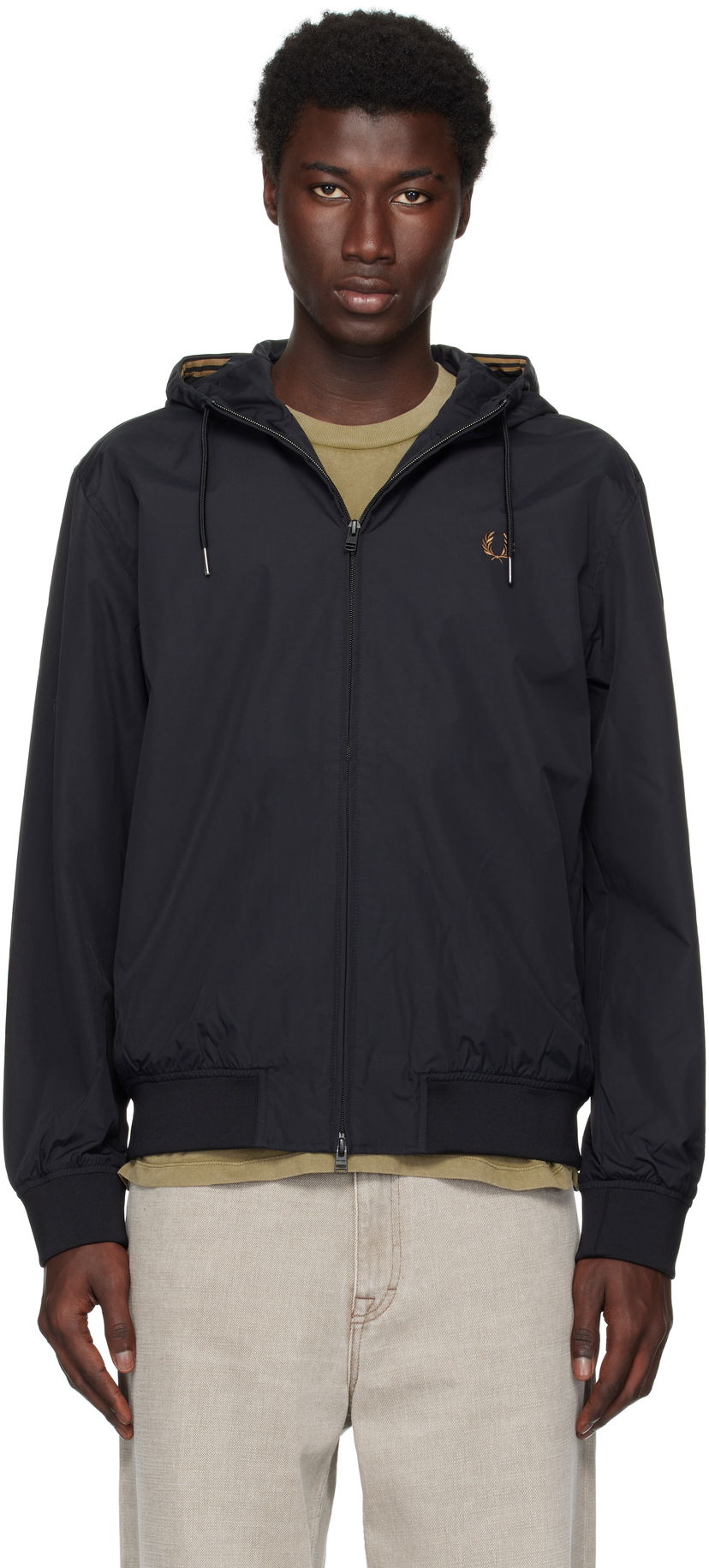 Jakna Fred Perry Fred Perry 'The Hooded Brentham' Jacket Crna | J9040