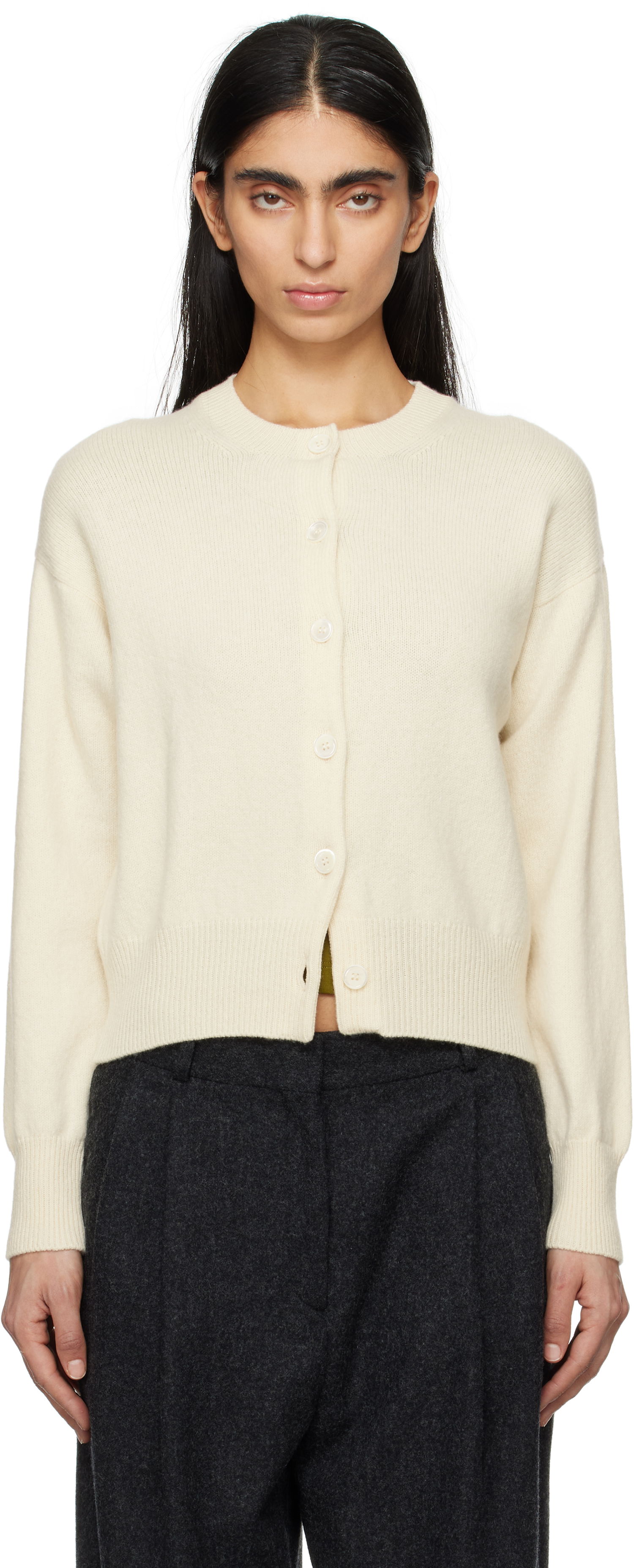 Džemper &Daughter &Daughter Ada Crewneck Cardigan Bijela | HKN03905, 0