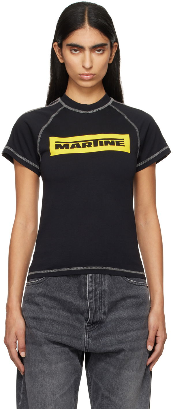 Majica kratkih rukava Martine Rose Raglan Shrunken T-shirt Crna | 639JE01001L