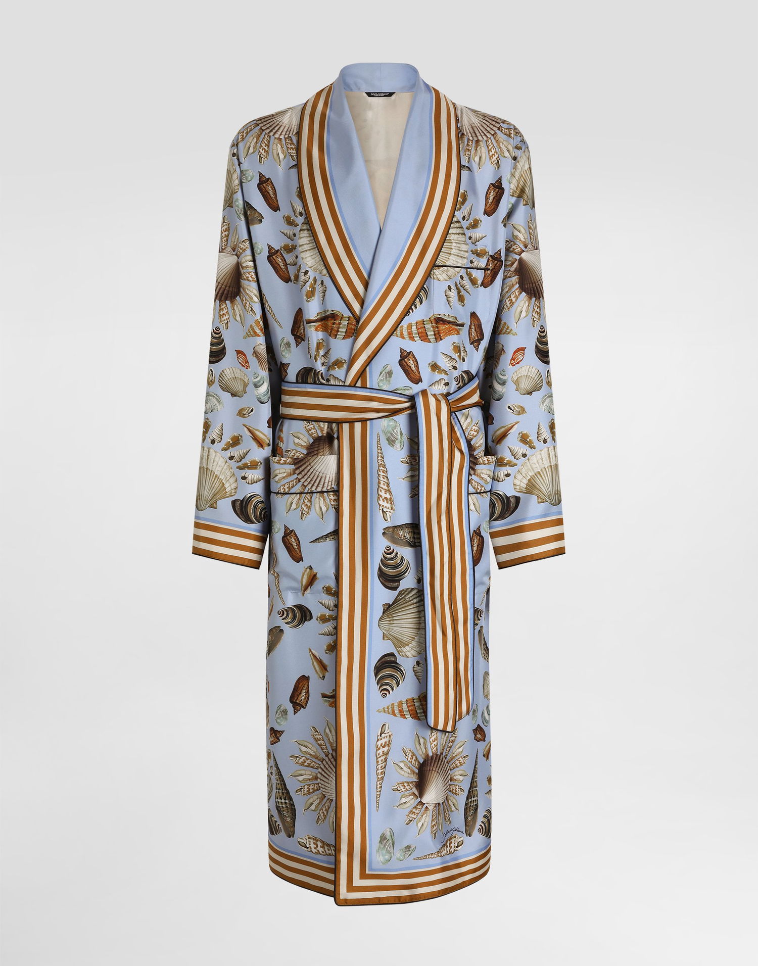 Pidžama Dolce & Gabbana Dolce & Gabbana Silk Twill Shell-Print Robe Plava | G031TTHI1ZBHC5PK, 0