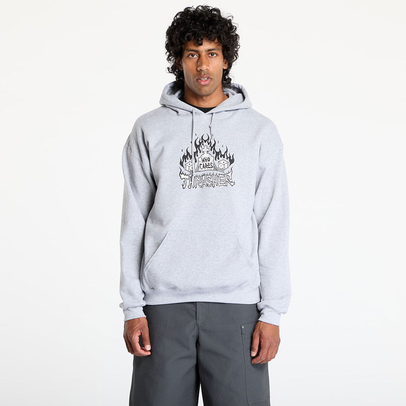 Dukserice Thrasher Thrasher Who Cares by Neckface Hoodie Siva | 145707