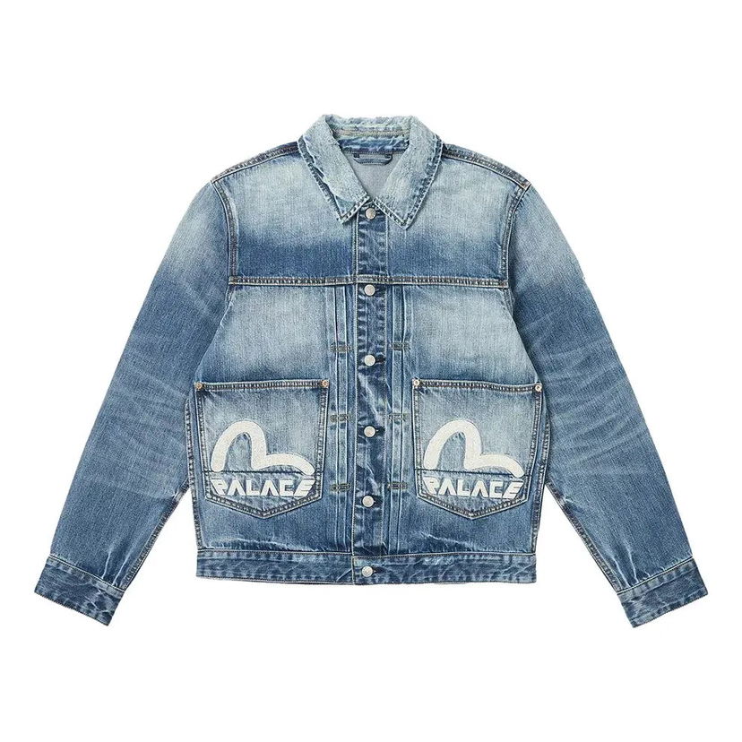 Jakna Palace Dice Denim Jacket Plava | 2ESPAM4DJ1147XXDNINDL