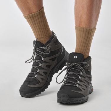 Tenisice i cipele Salomon X Ward Leather Mid Gtx Siva | L47181700, 2