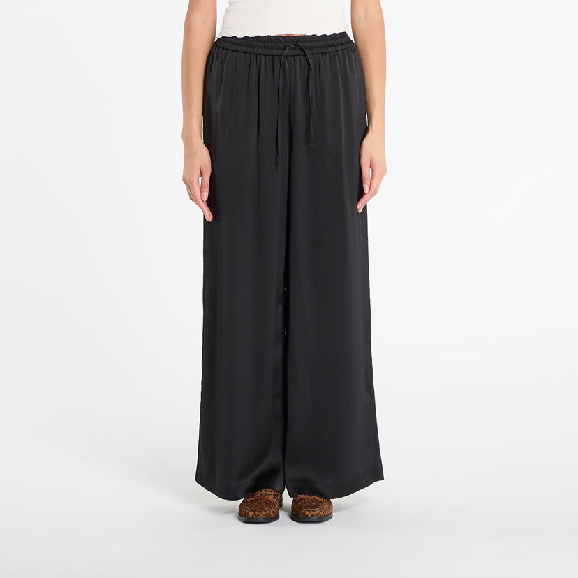 Hlače Samsoe Samsoe Sahelena Wide-Leg Drawstring Trousers Crna | F24300151_CLR000021