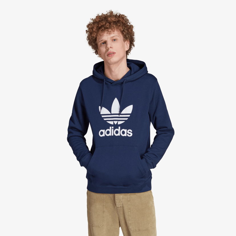 Dukserice adidas Originals Adicolor Classics Trefoil Hoodie Tamnoplava | IM4496