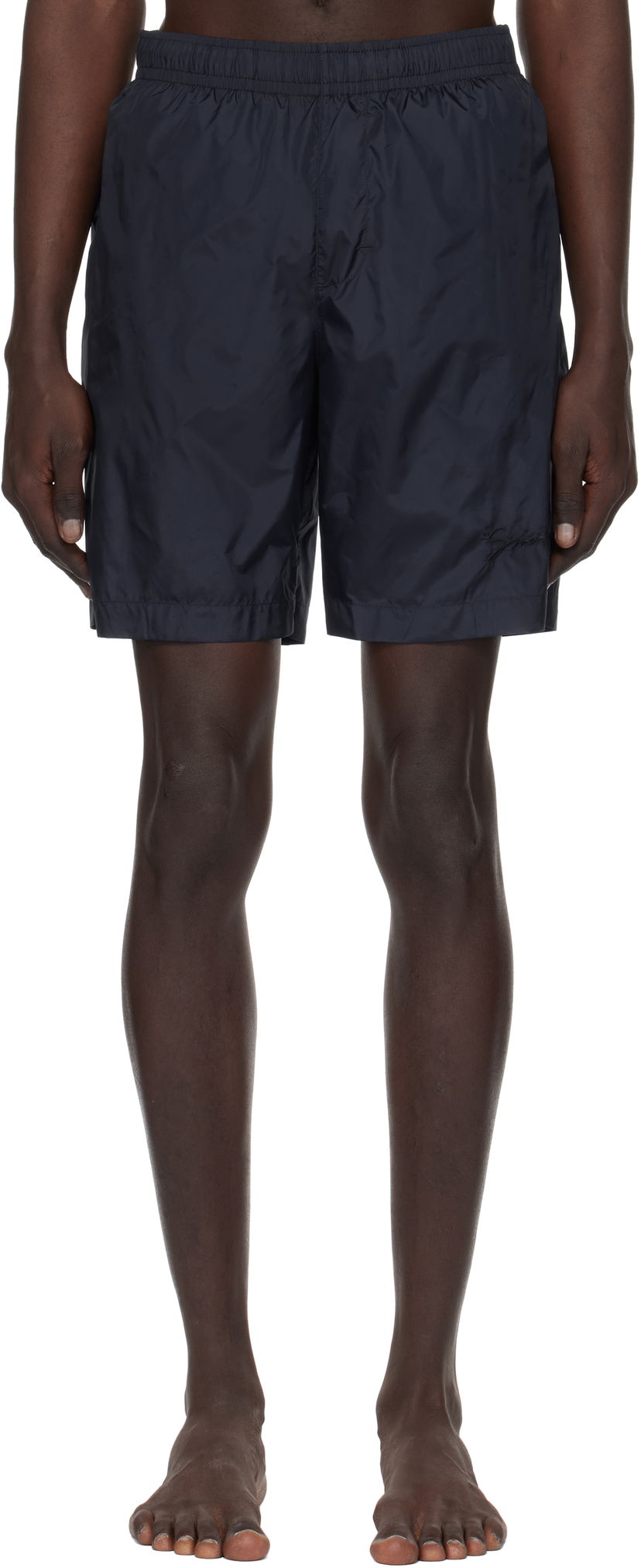 Kratke hlače Givenchy Swim Shorts with Logo Embroidery Plava | BMA01L1537401