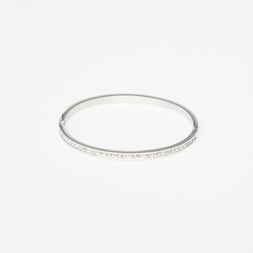 Narukvica GUESS Color My Day Rhinestone Hinged Bangle Bracelet Metalik | JUBB02248JWRH-SILVER