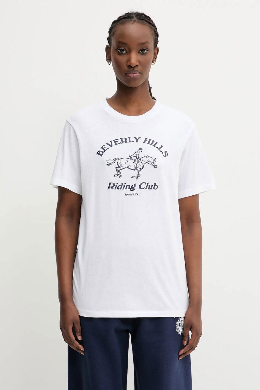 Majica kratkih rukava Sporty & Rich Sporty & Rich BH Riding Club Tee Bijela | TO089626255WH01