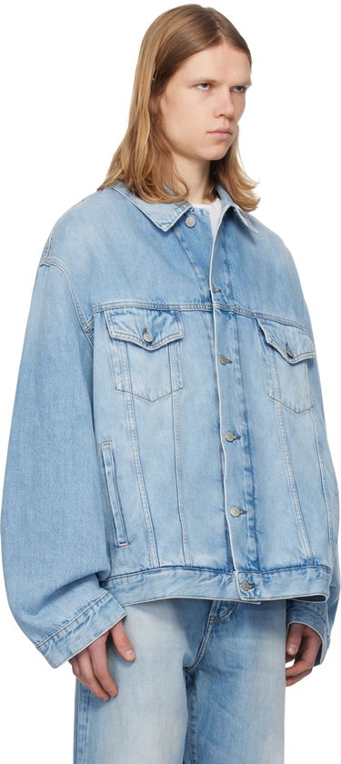 Jakna Acne Studios Blue Relaxed-Fit Denim Jacket Plava | C90176-, 1