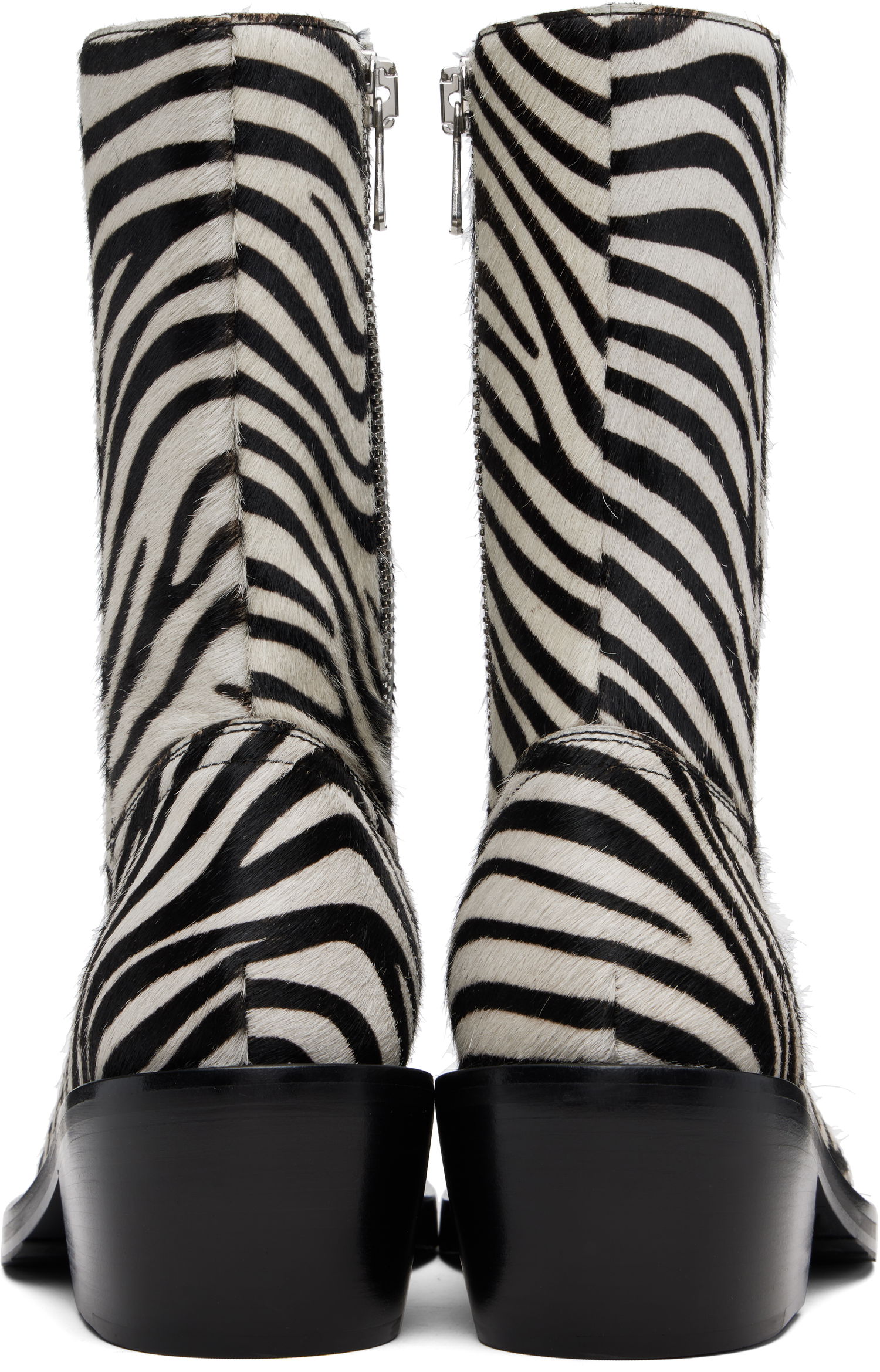 Tenisice i cipele Dries Van Noten Dries Van Noten Zip Zebra Print Haircalf Boots Višebojno | 252-021707-302, 1