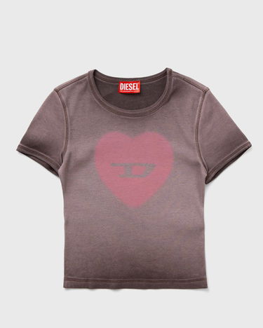 Crop top Diesel Diesel Heart Graphic Crop T-Shirt Smeđa | A12836-0SQAD-7FG, 0
