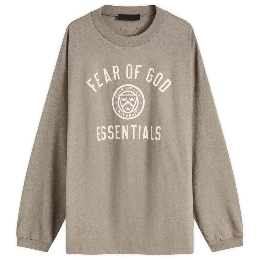 Dukserice Fear of God Essentials Crest Logo Long Sleeve T-Shirt Bež | 125HO244201F