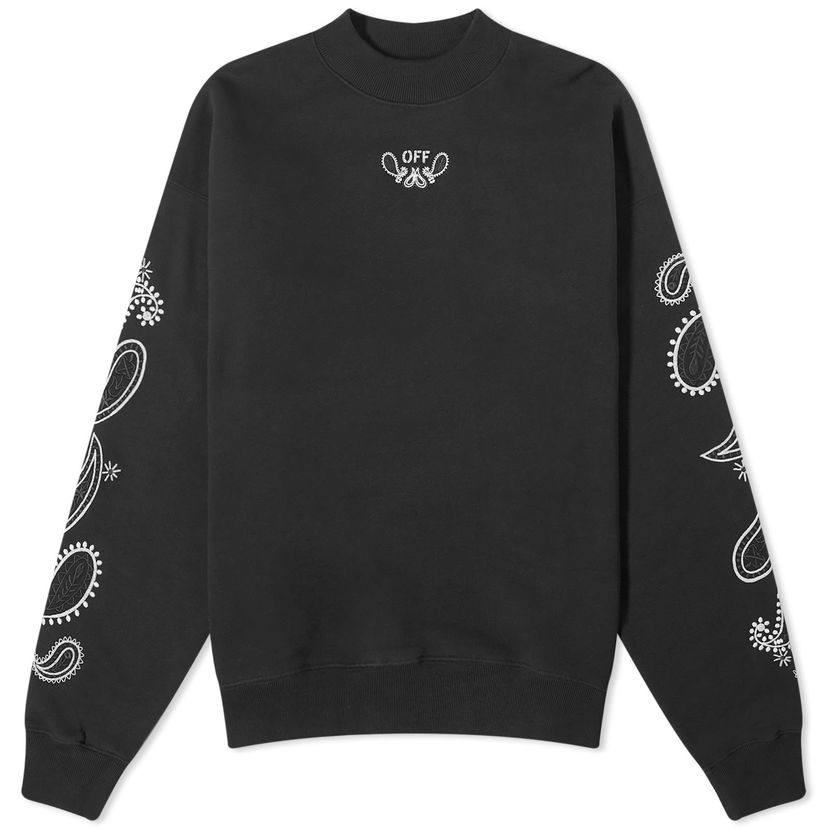 Dukserice Off-White Bandana Arrow Crew Sweat Crna | OMBA054S24FLE0021001