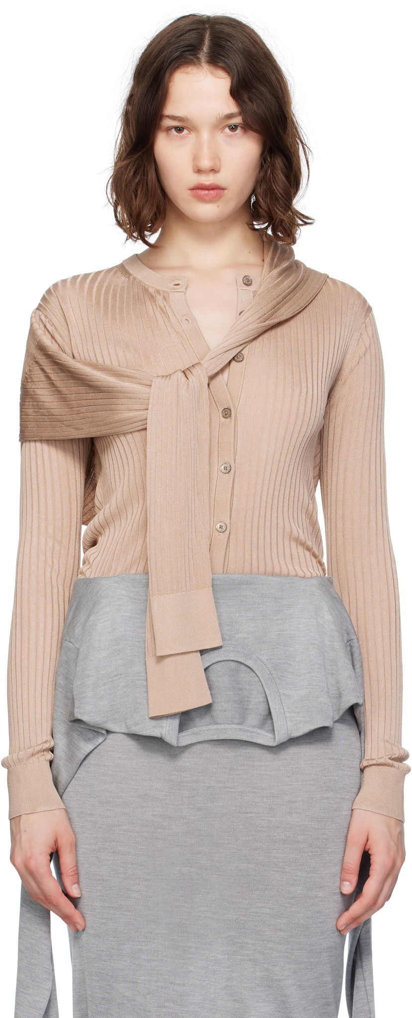 Džemper Acne Studios Acne Studios Knit Cardigan Bež | A60578-